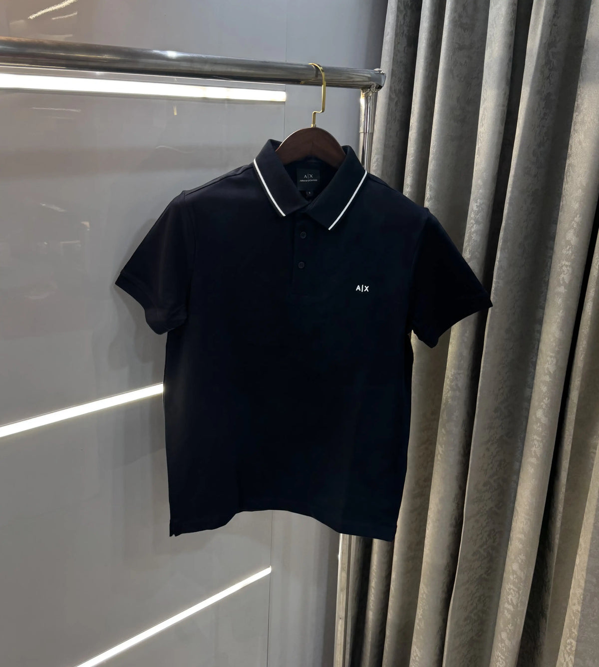 Arman i Exchange Navy Blue Logo Work Premium Polo T-Shirt