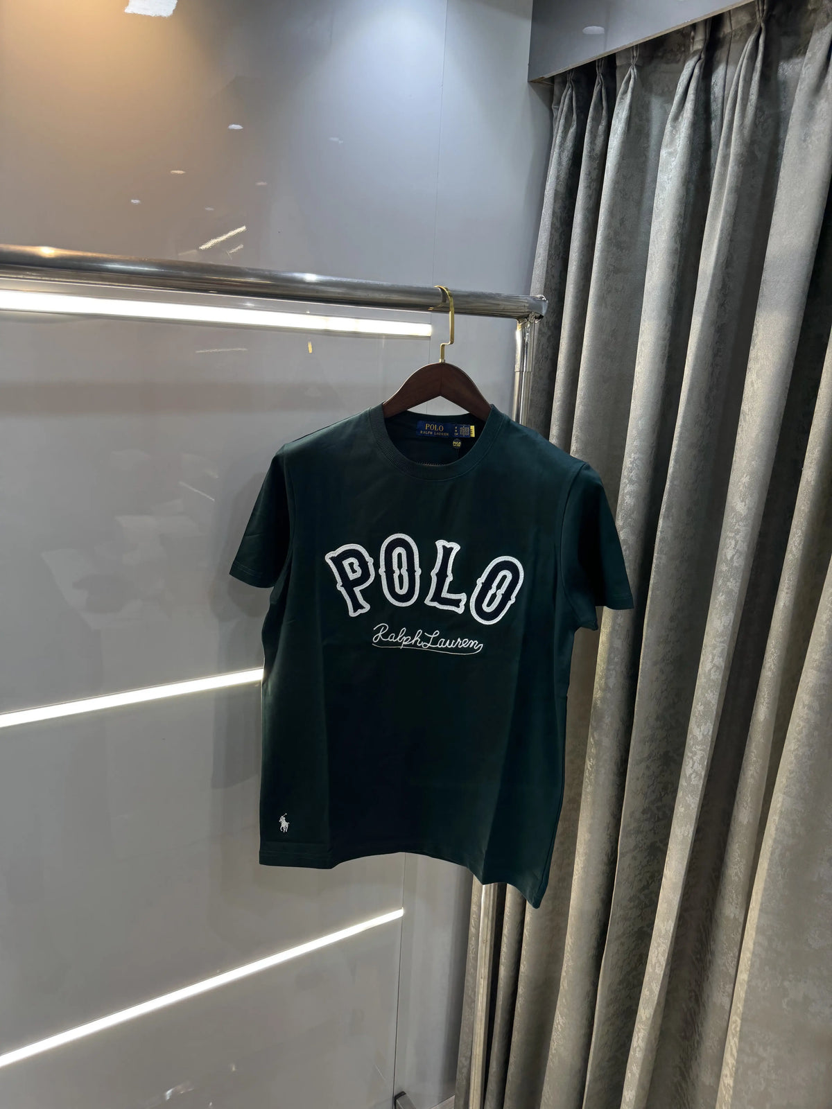 Ralph Lauren Bottle Green Logo Work Premium T-Shirt