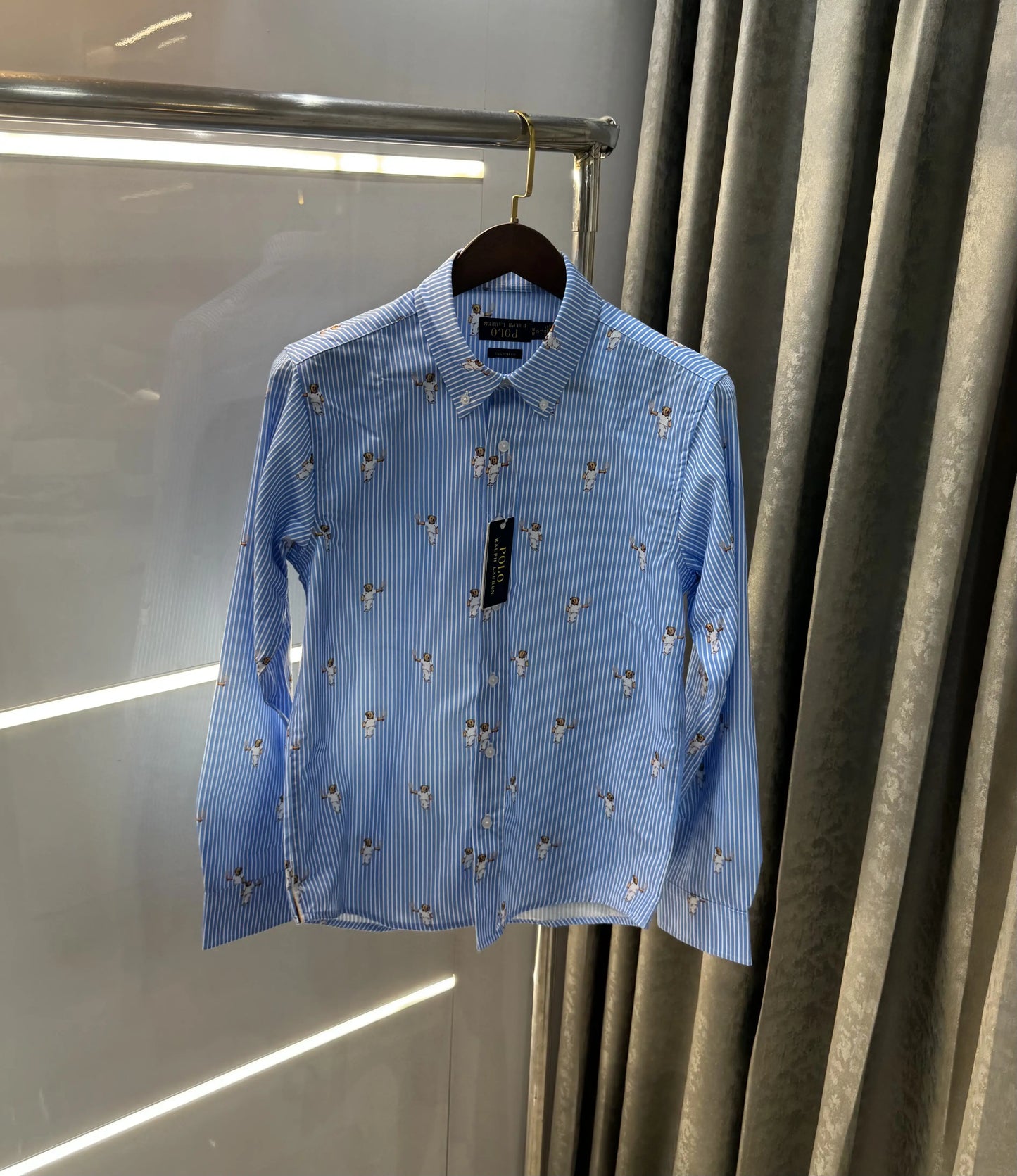 Ralph Lauren Sky Blue Teddy Premium Shirt