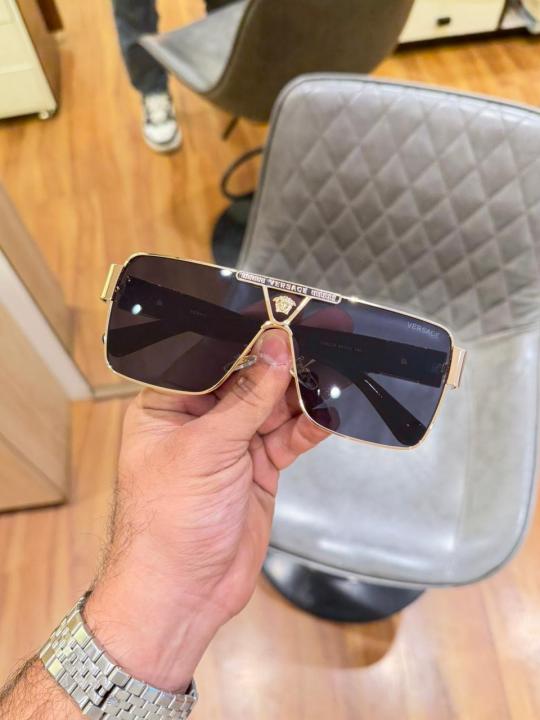 Luxury Square Rimless Black Gold Sunglases