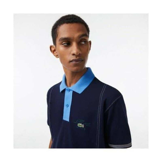 Lacost e Navy Blue Embroidery Logo Premium Polo T-Shirt