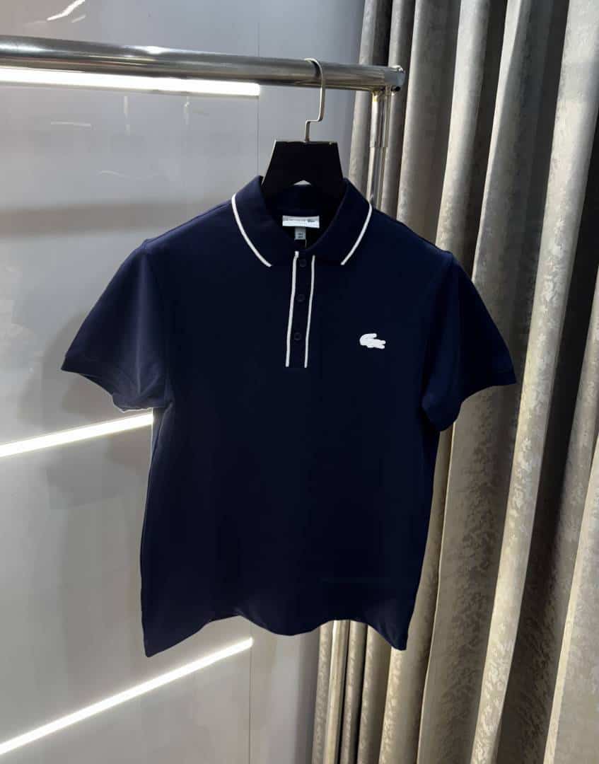 Lacost e Navy Blue Logo Work Premium Polo T-Shirt
