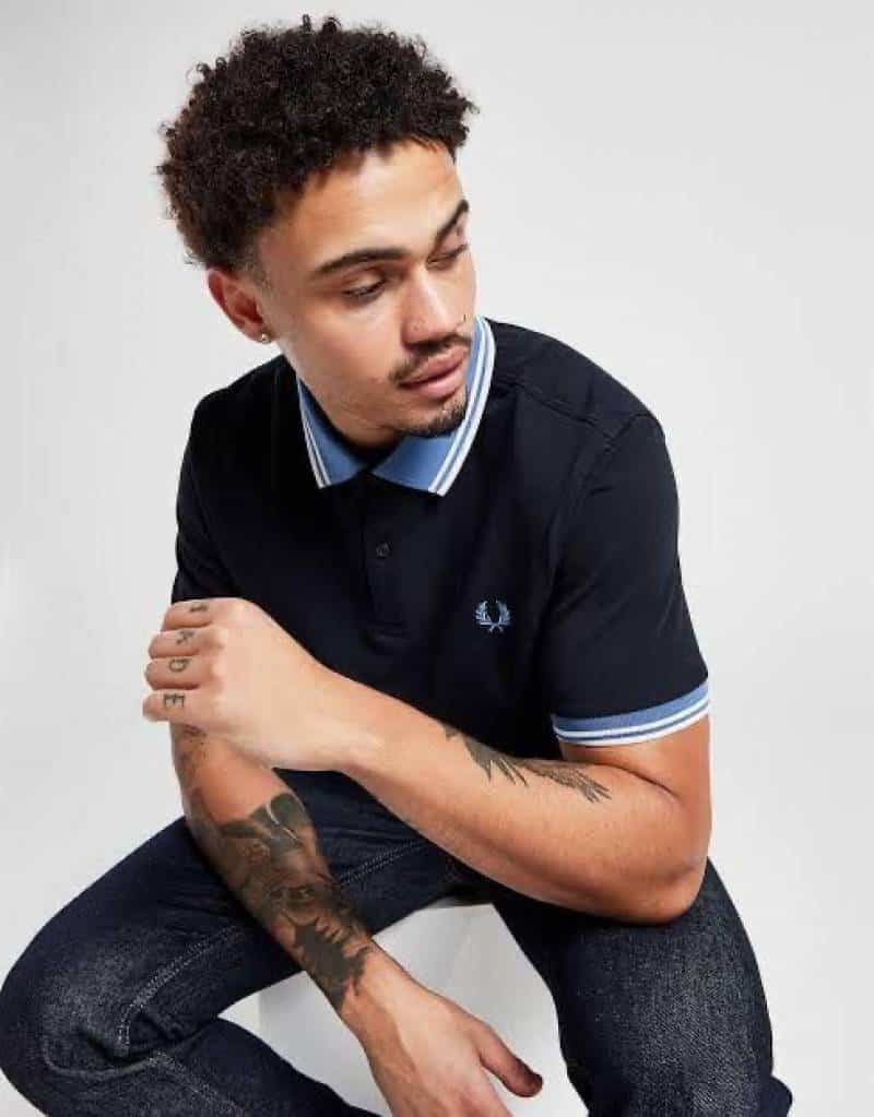 Fredperr y Navy Blue Embroidery Logo Premium Polo T-Shirt