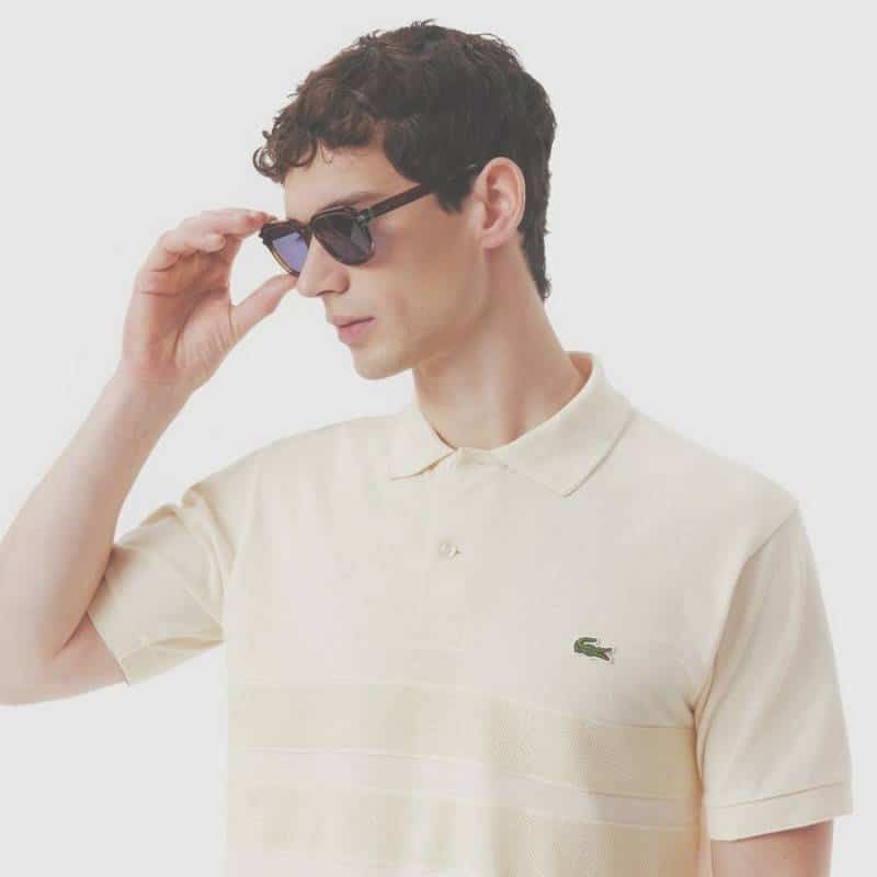 Lacost e White Embroidery Logo Premium Polo T-Shirt