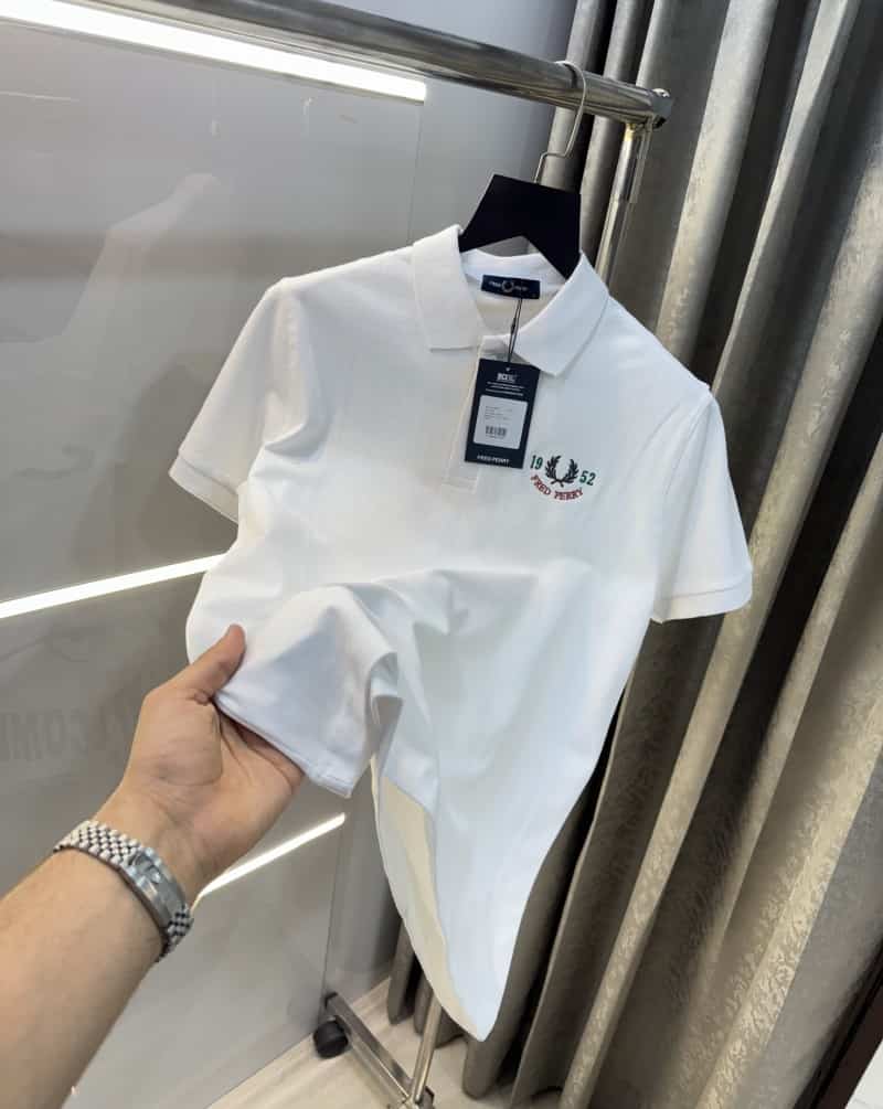 Fredperr y White Embroidery Logo Premium Polo T-Shirt