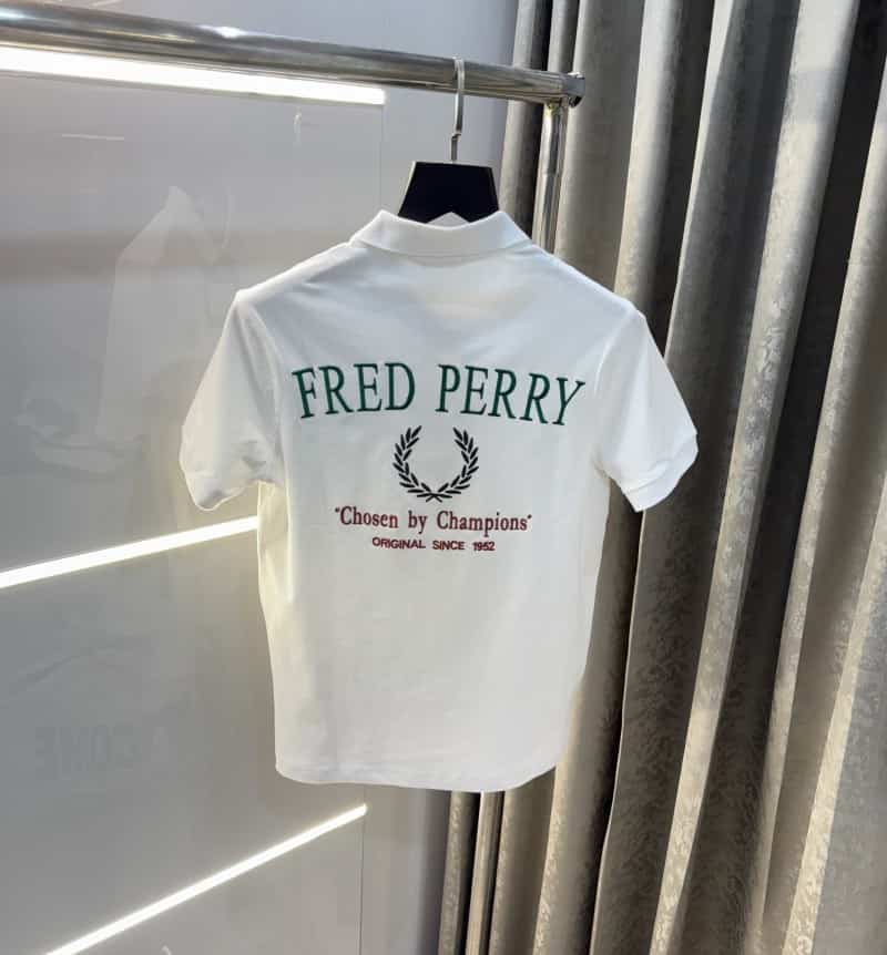 Fredperr y White Embroidery Logo Premium Polo T-Shirt