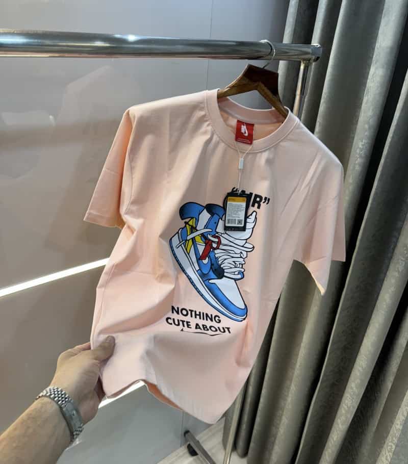 Nik e Peach Sneaker Series Imported Oversized T-Shirt