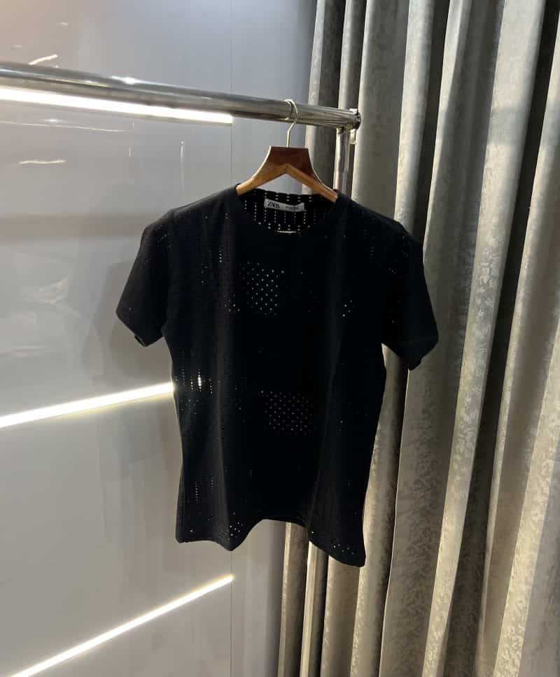 Zar a Black Seen Through Premium T-Shirt