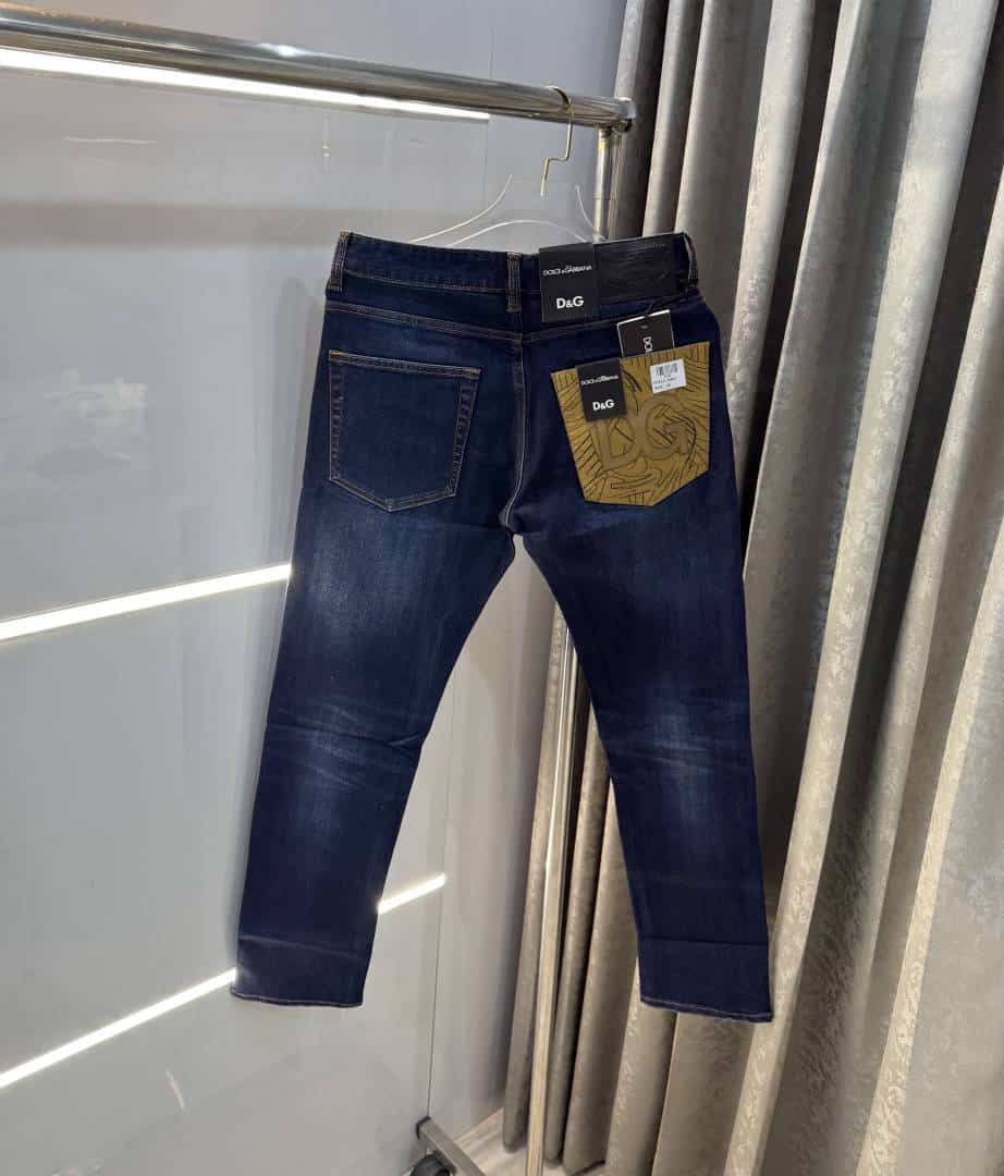 Dolce&Gabbana Dark Blue Pocket Embroidery Imported Denim
