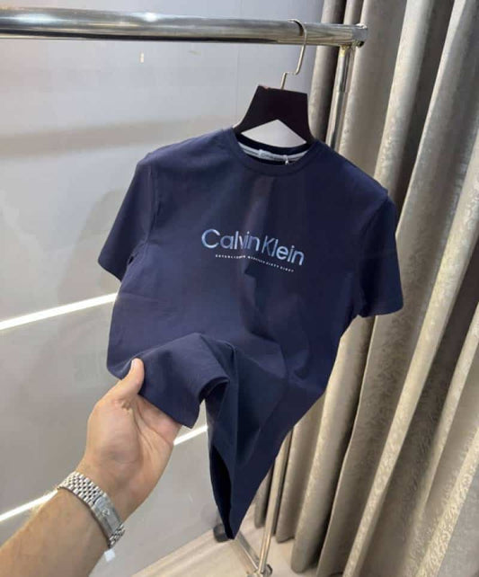 Calvin  Klein Navy Blue Logo Print Premium T-Shirt