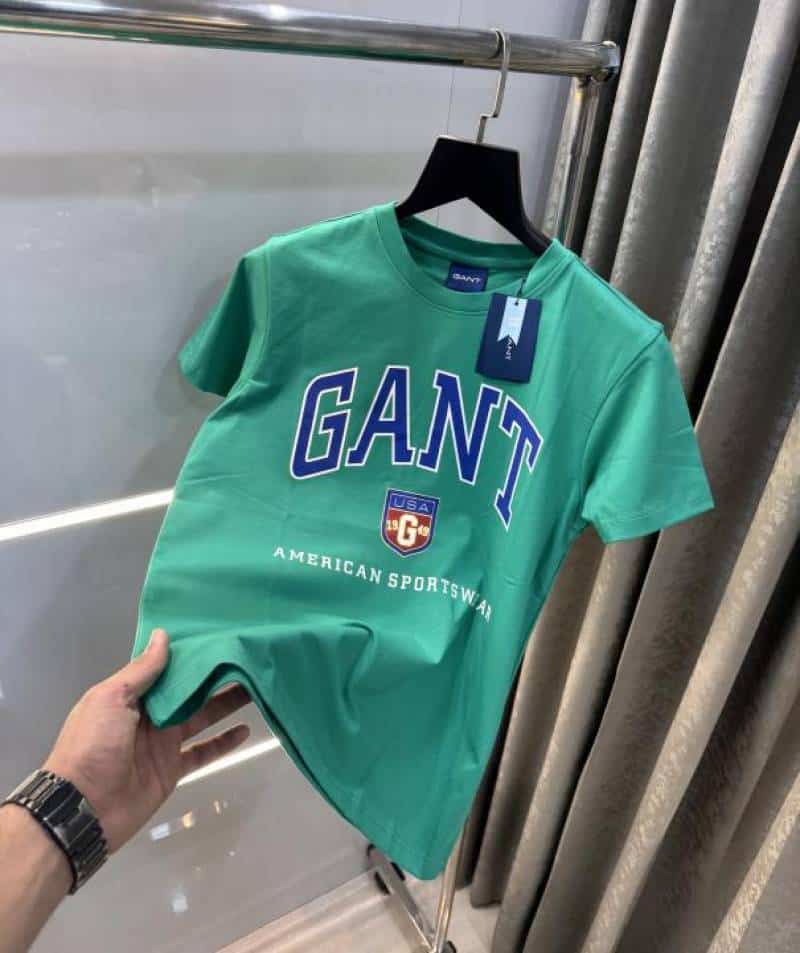 Gant Green Logo Print Premium Classic T-Shirt