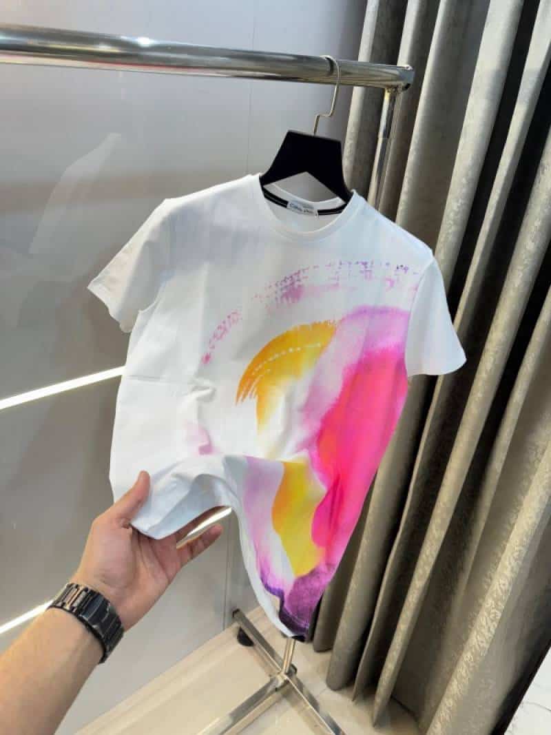 Calvin Klei n White Splash Print Premium T-Shirt