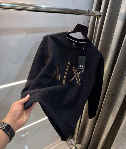 Arman i Exchange Black Logo Print Premium Sweatshirt