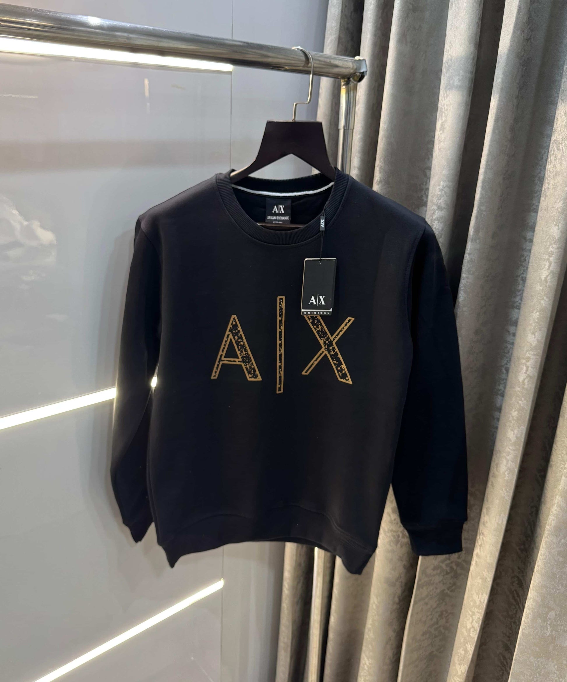 Arman i Exchange Black Logo Print Premium Sweatshirt