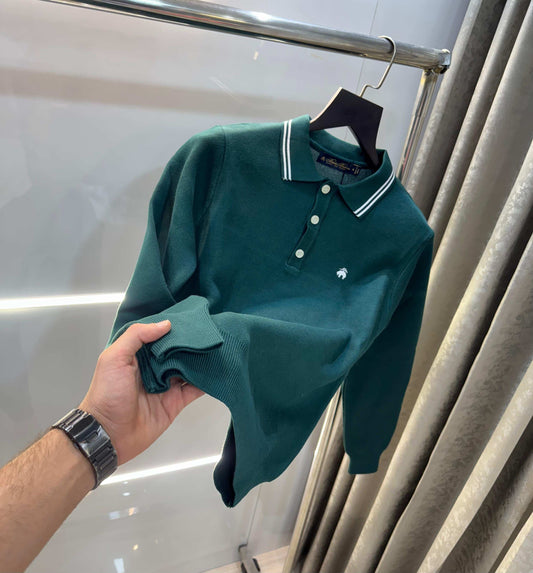 Brooks Brother Bottle Green Premium Knitted Pull Over