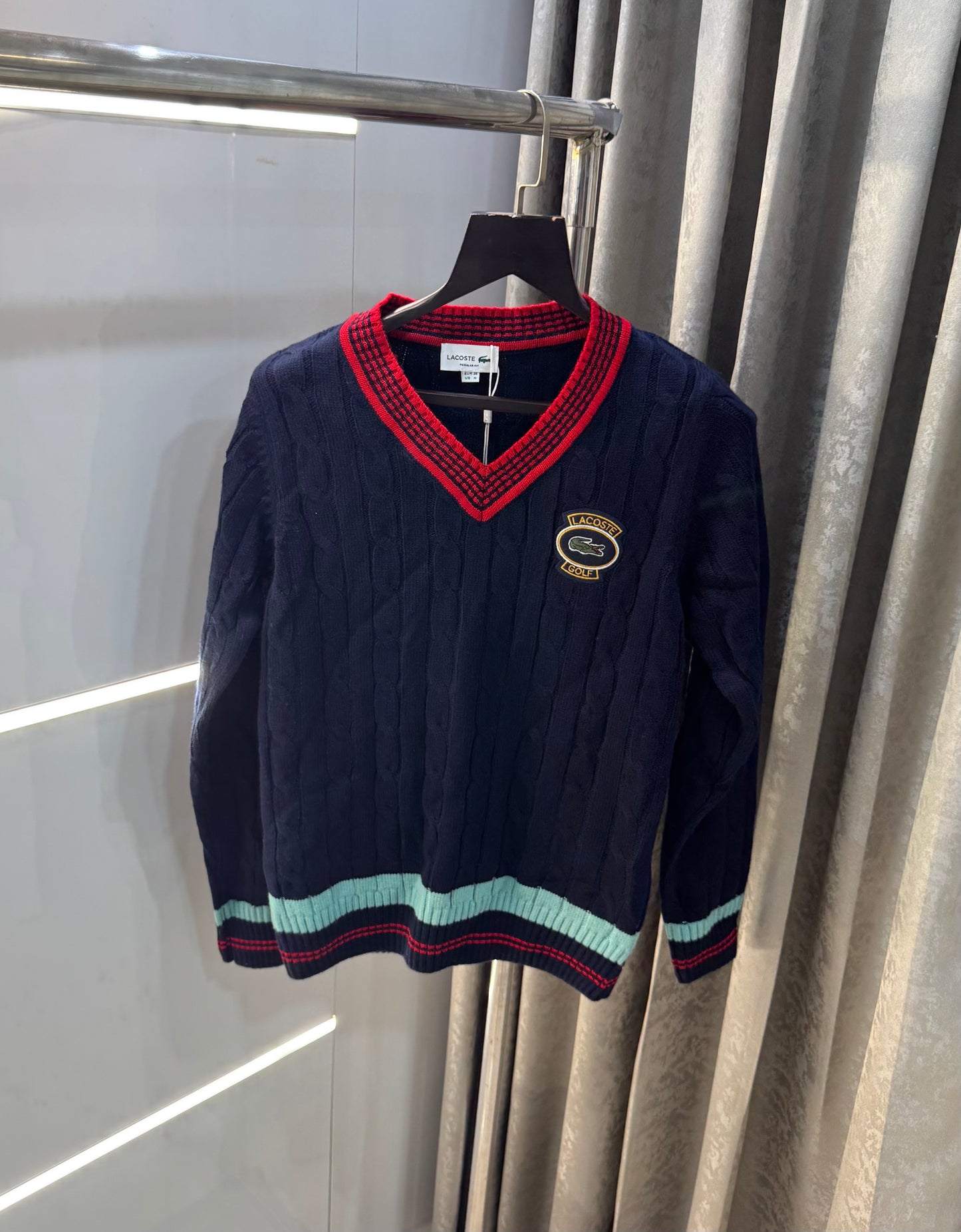 Lacost e Navy Blue Imported Knitted Pull Over