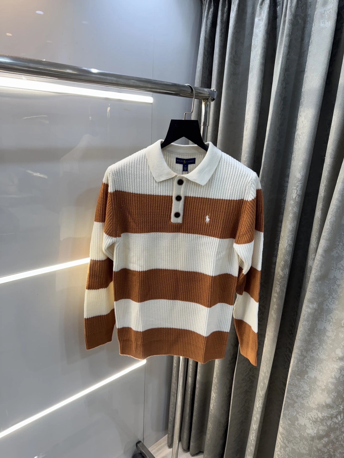 Ralph  Lauren Mustard Imported Knitted Pull Over