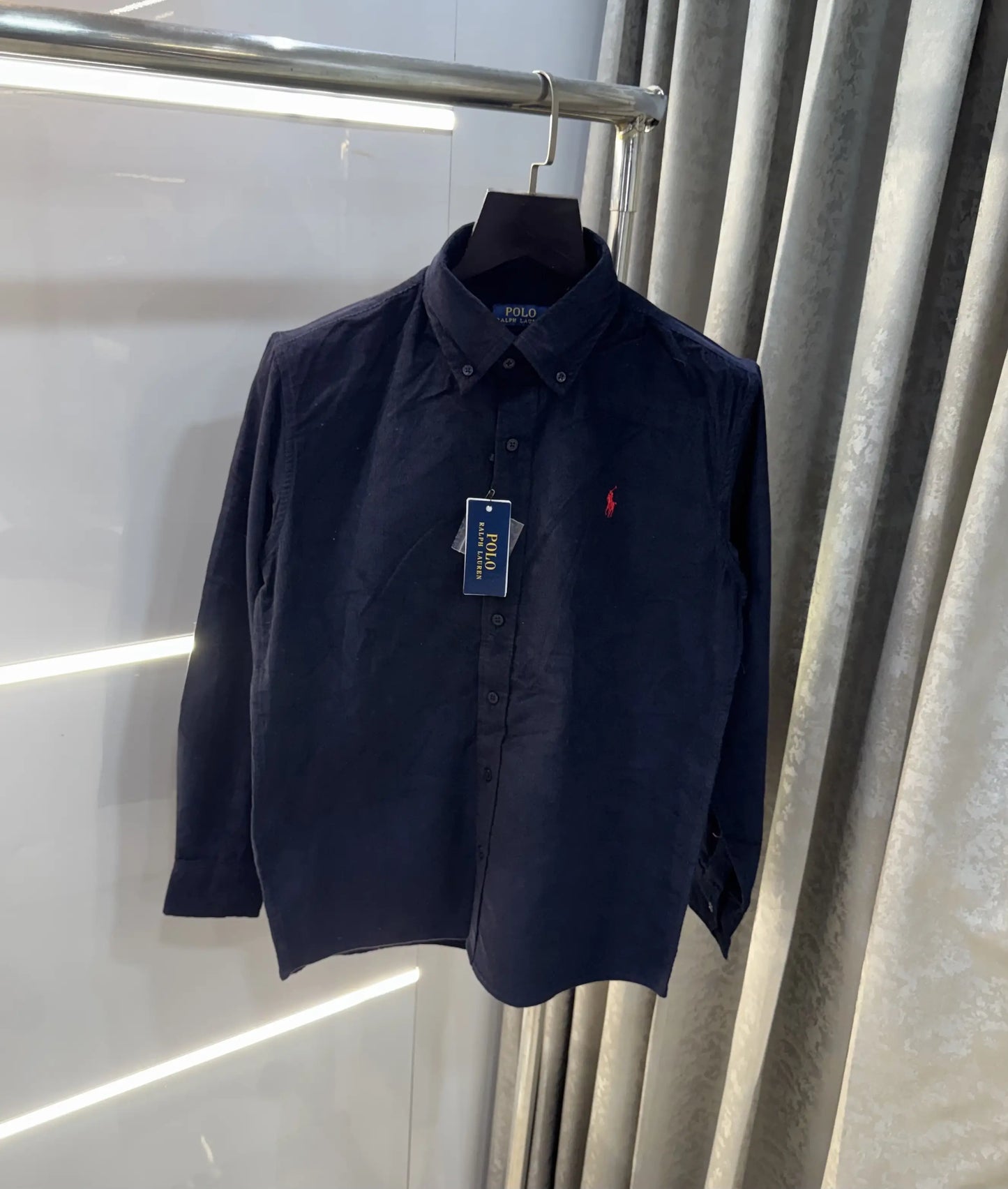 Ralph  Lauren Navy Blue Embroidry Logo Premium Shirt