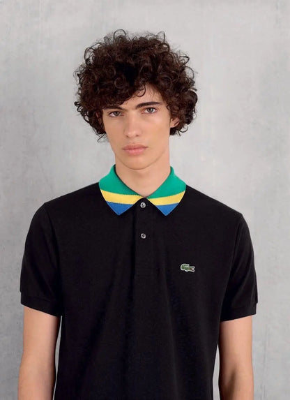 Lacost e Black Embroidery Logo Premium Polo T-Shirt