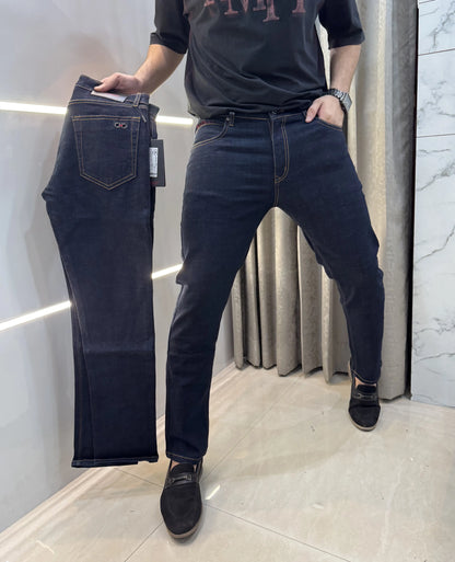 Ferragamo Dark Blue Imported Classic Denim