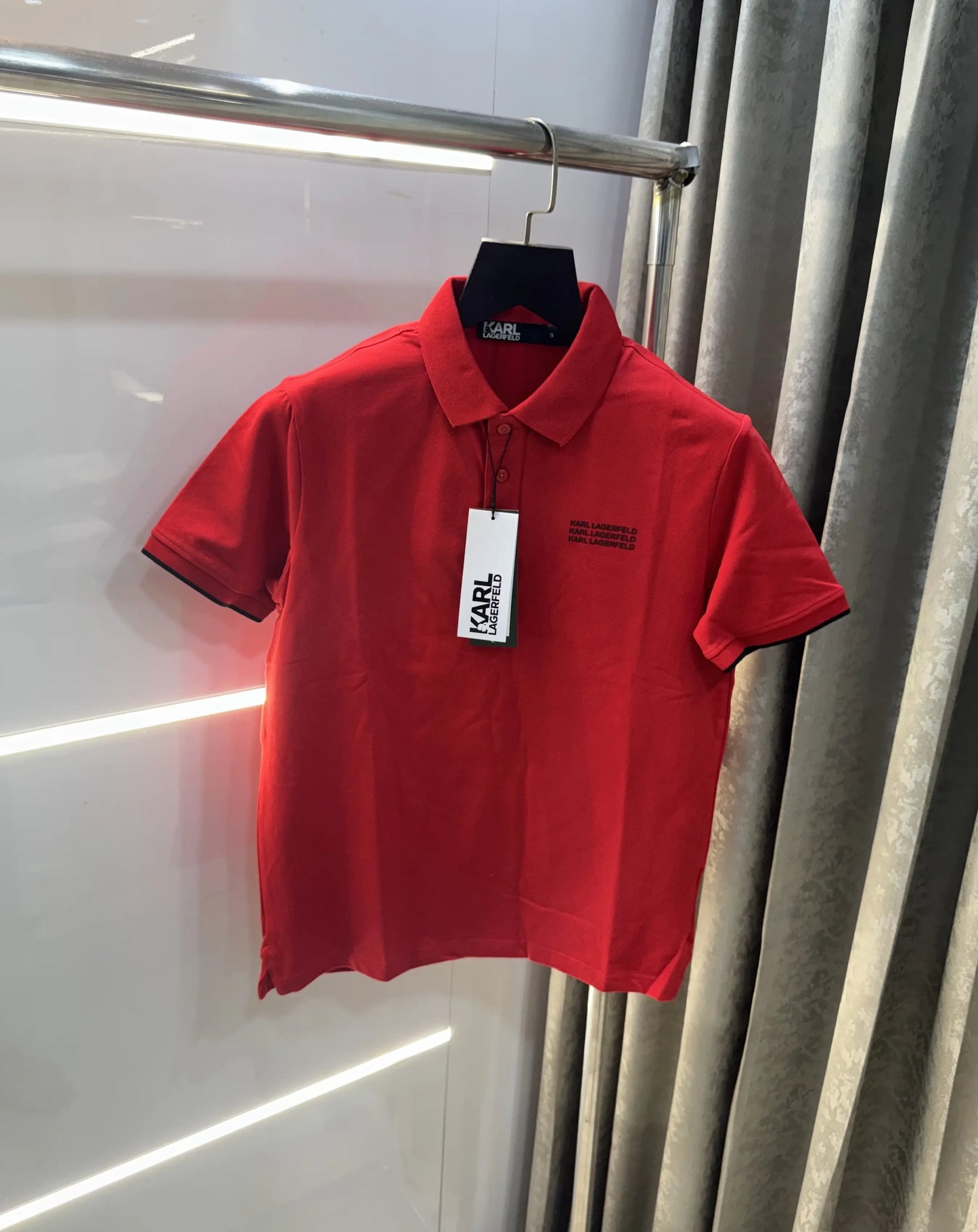 Karl Lagerfled Red Imported Polo T-Shirt