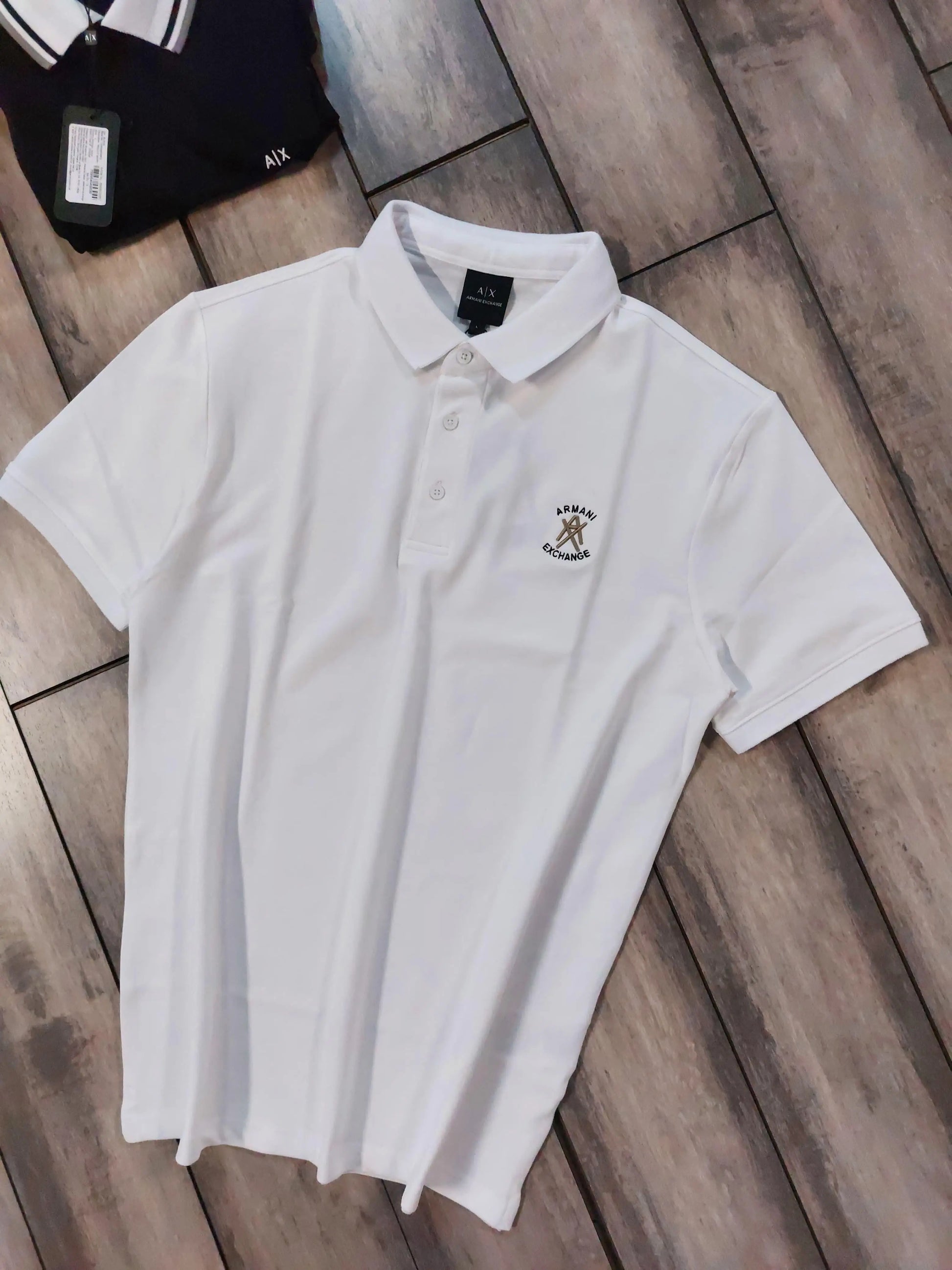 Arman i Exchange White Logo Work Premium Polo T-Shirt