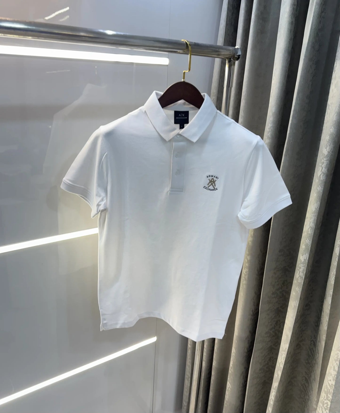 Arman i Exchange White Logo Work Premium Polo T-Shirt