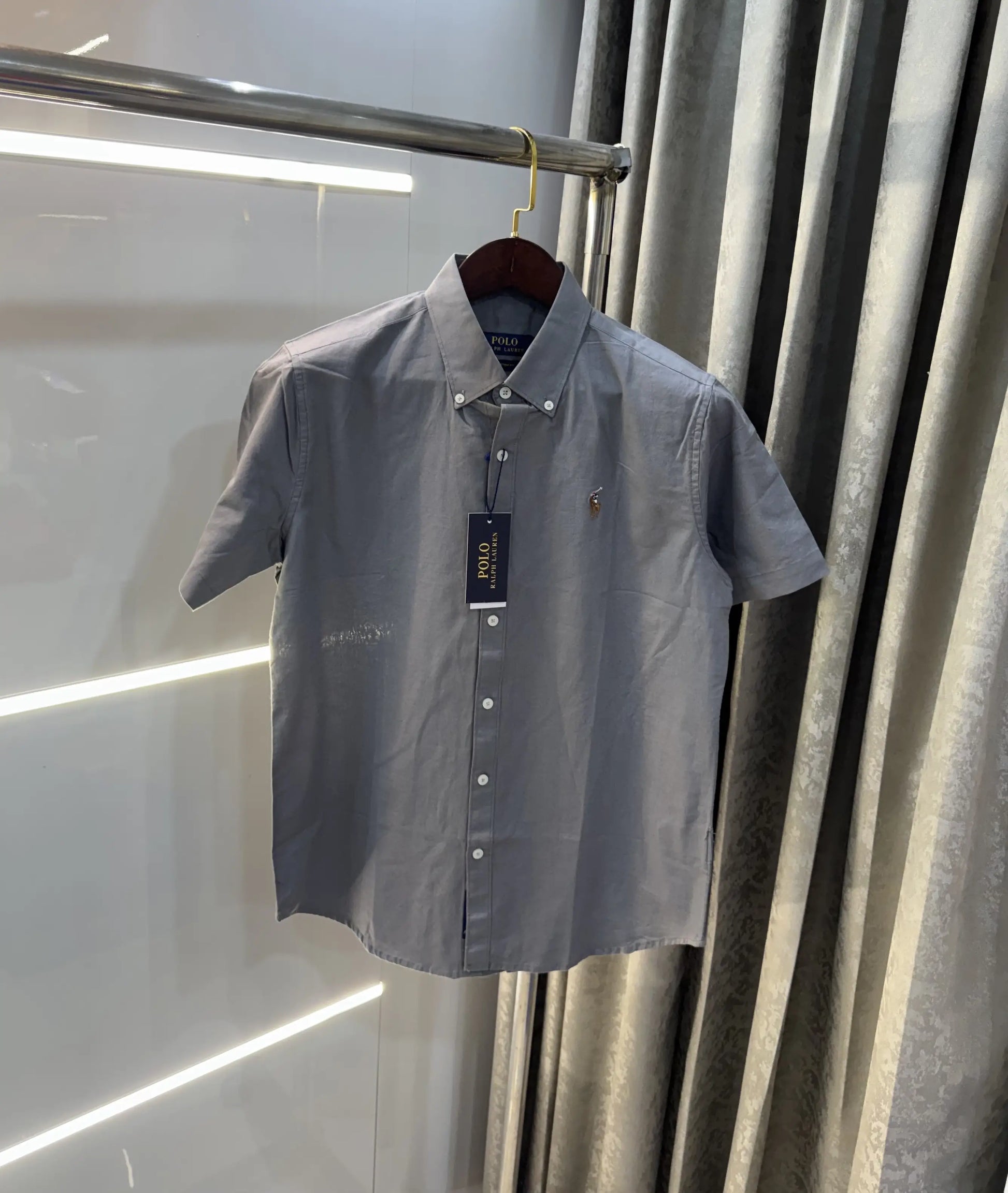 Ralph  Lauren Dark Grey Premium Linen Shirt