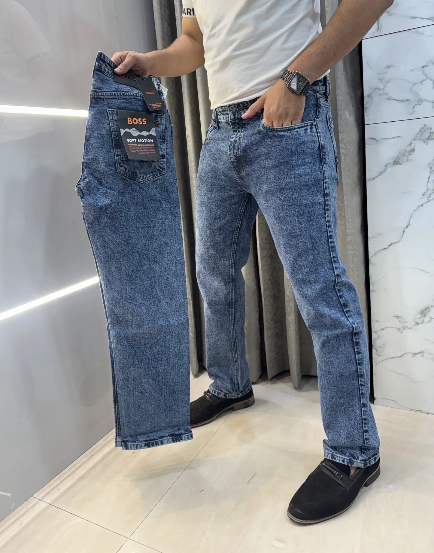 Hug o Bos s Blue Imported Classic Denim