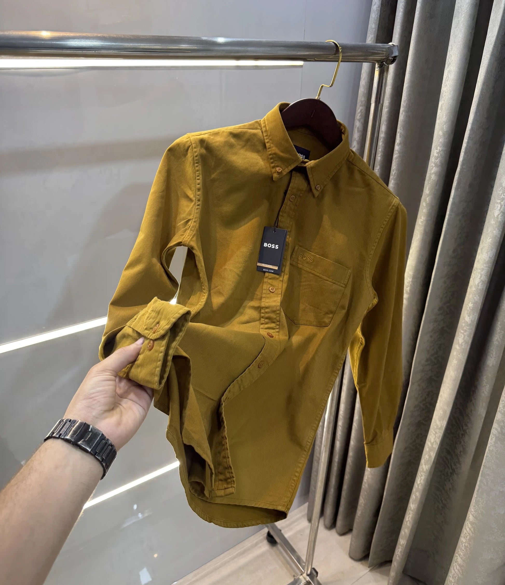 Hugo Boss Khakhi Logo Work Premium Shirt