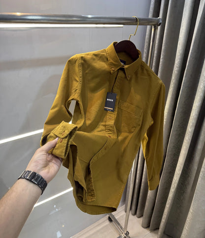Hugo Boss Khakhi Logo Work Premium Shirt