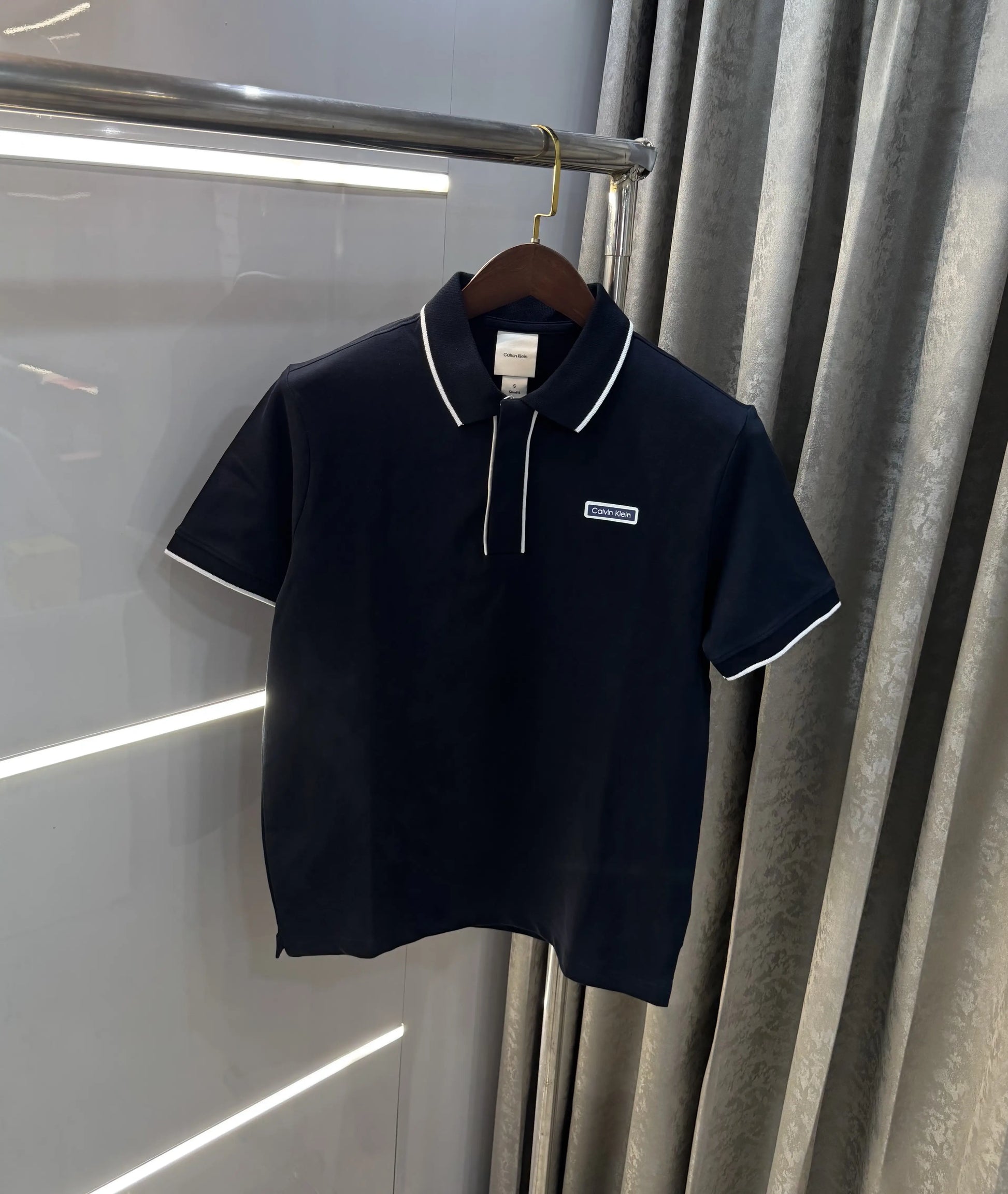 Calvi n Klei n Navy Blue Logo Work Premium Polo T-Shirt