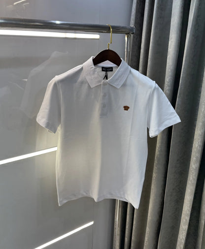 Versace Couture White Collar Logo Imported Polo T-Shirt