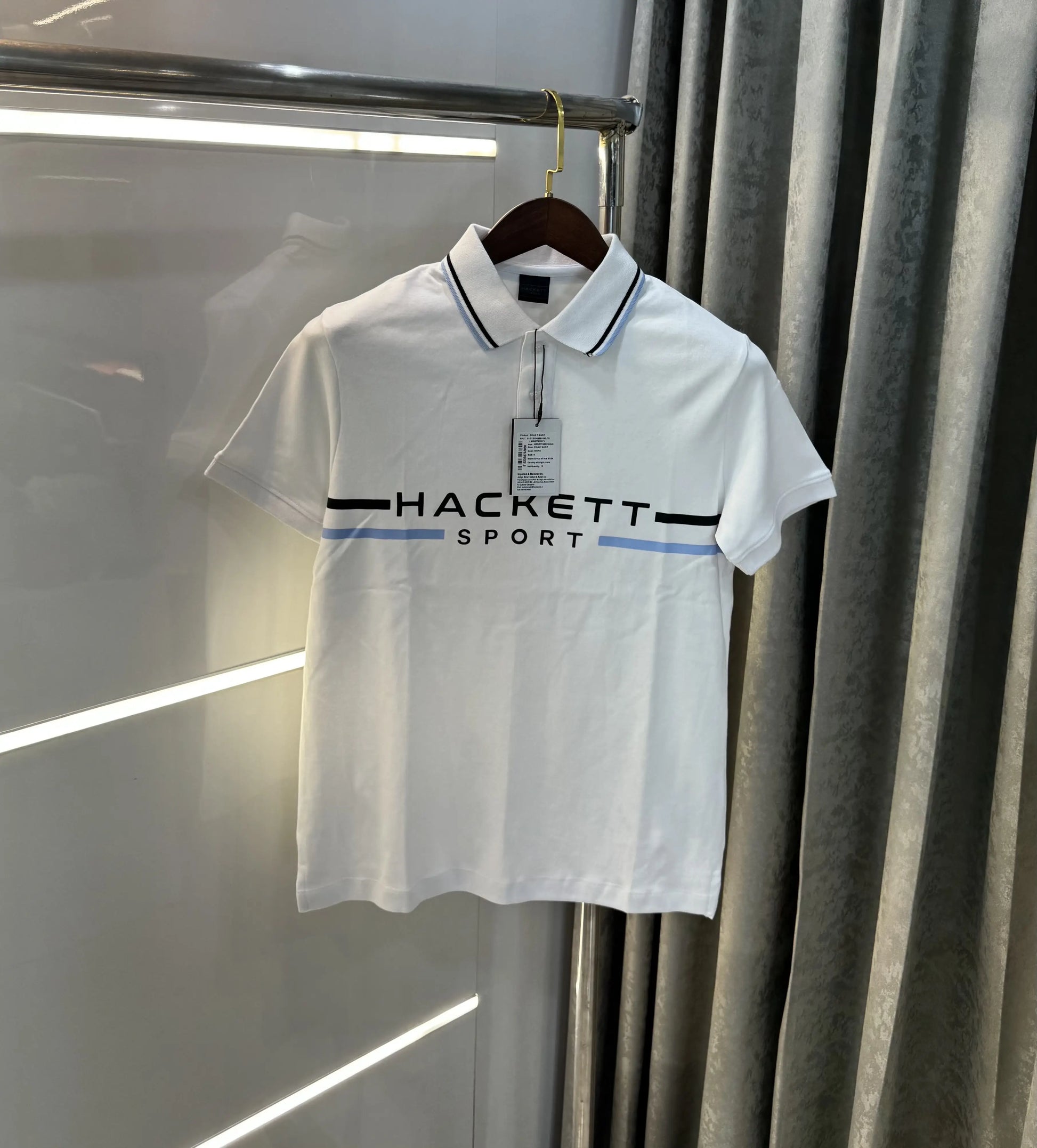 Hacket White Logo Work Premium Polo T-Shirt