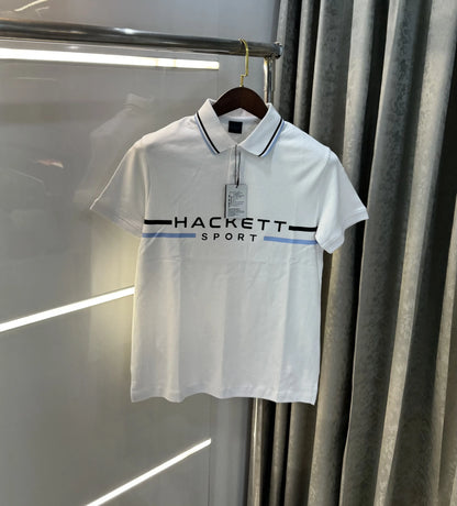 Hacket White Logo Work Premium Polo T-Shirt