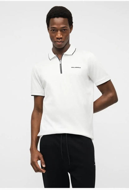 Karl Lagerfled White Imported Polo T-Shirt