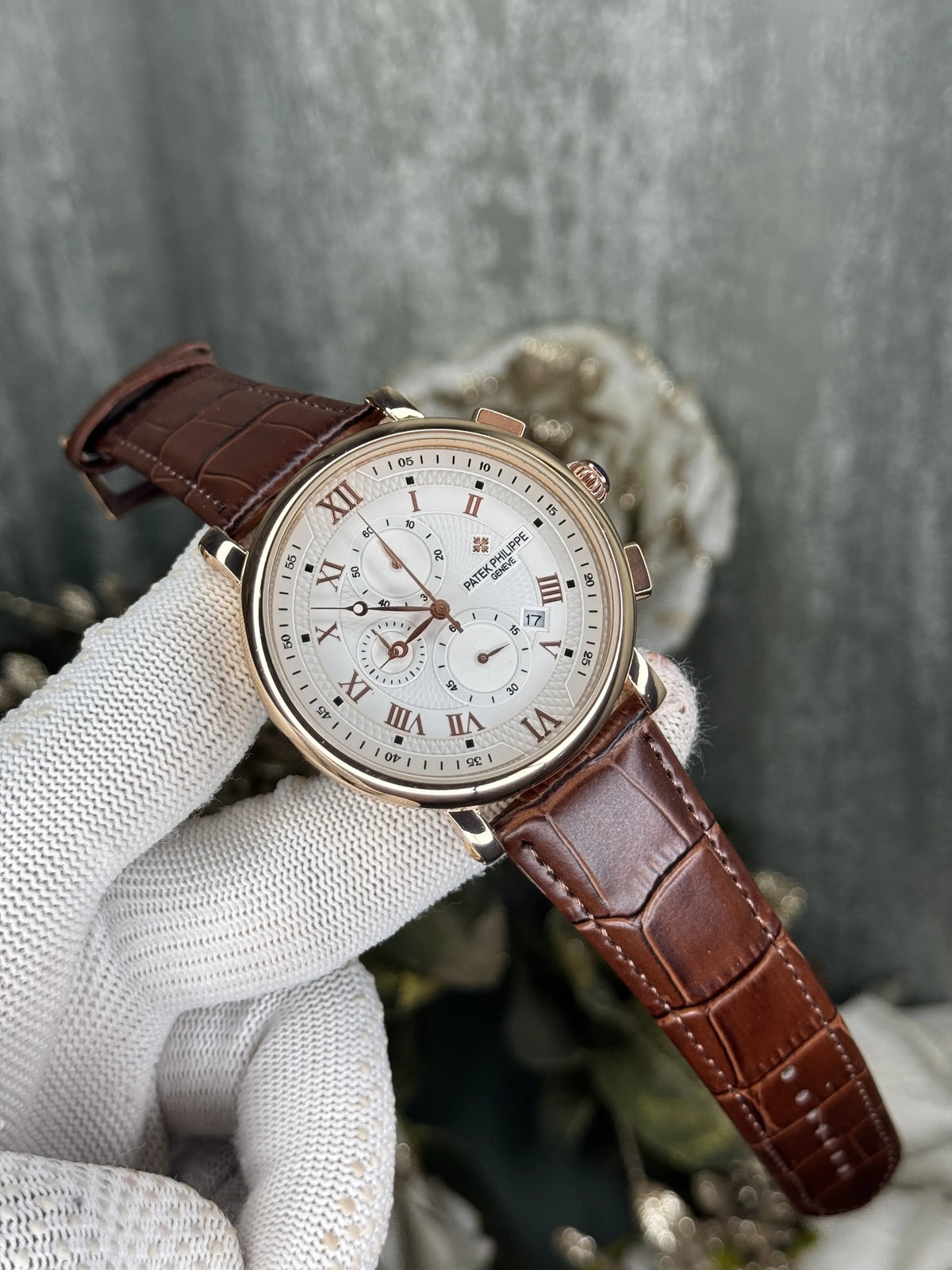 Patek Philippe Copper White Premium Chronograph Watch