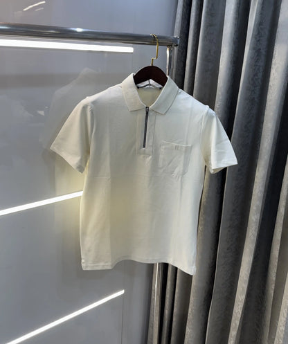 Kar l Lagerfled Cream Imported Polo T-Shirt
