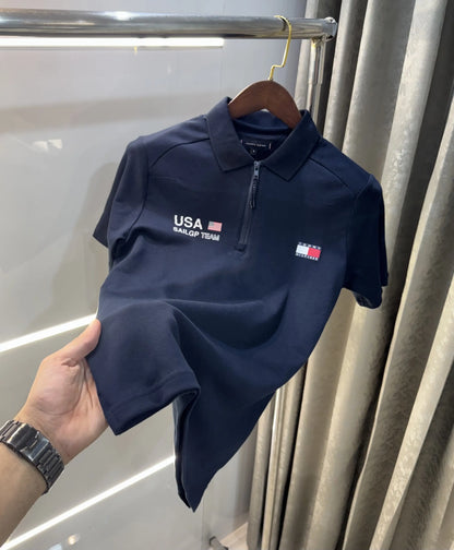 Tommy Hilfiger Navy Blue Premium Polo T-shirt