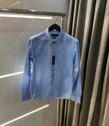 Ralph Lauren Sky Blue Teddy Premium Shirt