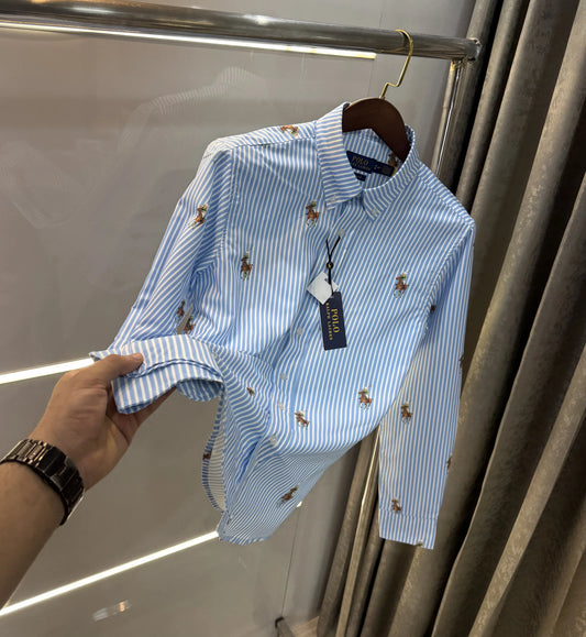 Ralph Lauren Sky Blue Teddy Premium Shirt