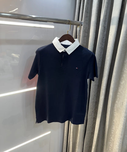 Tommy Hilfiger Navy Blue Premium Polo T-shirt