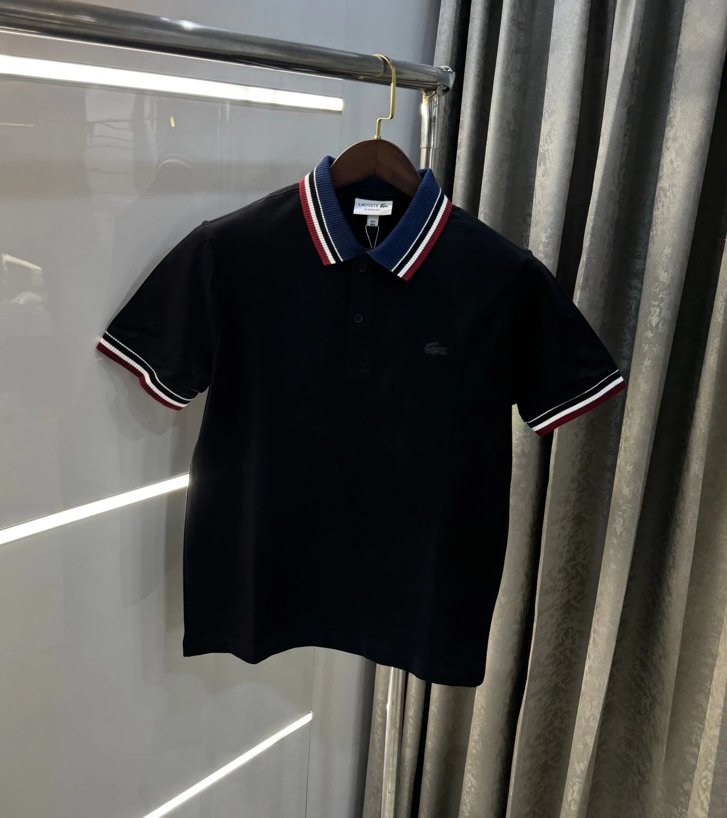 Lacost e Black Logo Work Premium Polo T-Shirt