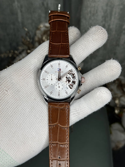 Tommy Hilfige t Brown White Premium Chronograph Watch