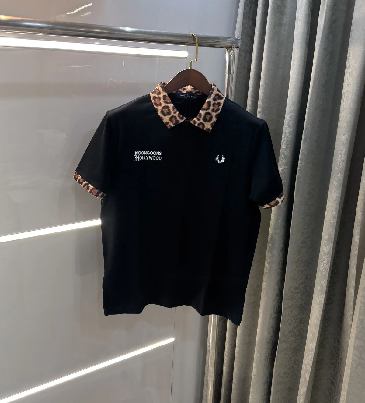 Fredperry Black Embroidery Logo Premium Polo T-Shirt