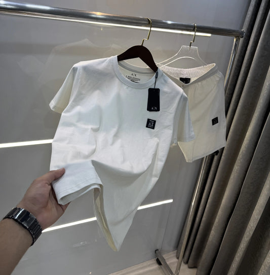 Armani Exchange White Logo Work Premium Cord Set