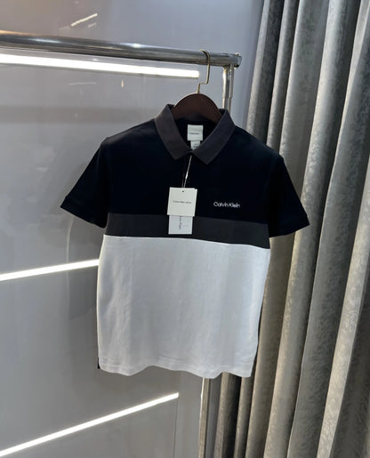 Calvin  Klein Grey White Premium Polo T-Shirt