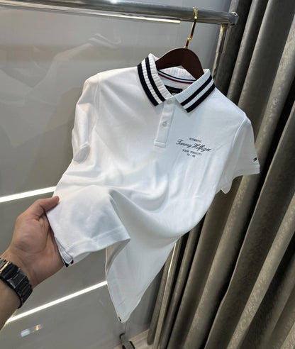 Tomm y Hilfiger White Premium Polo T-Shirt
