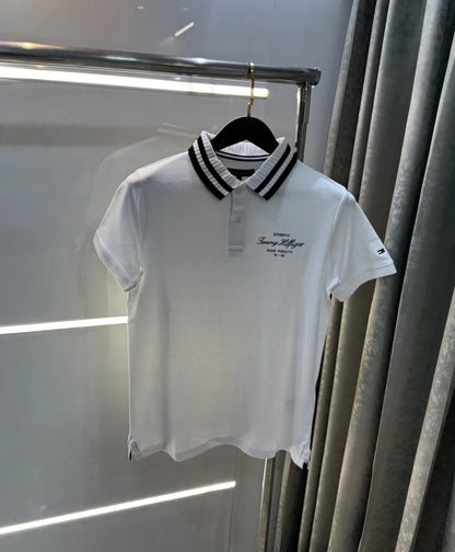 Tomm y Hilfiger White Premium Polo T-Shirt
