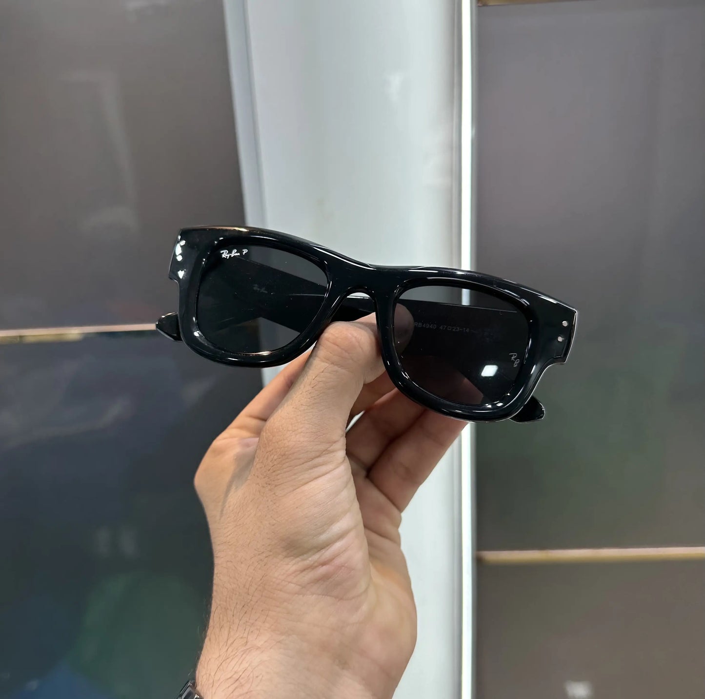 RayBan All Black Diamond Puffer Premium Shades 940